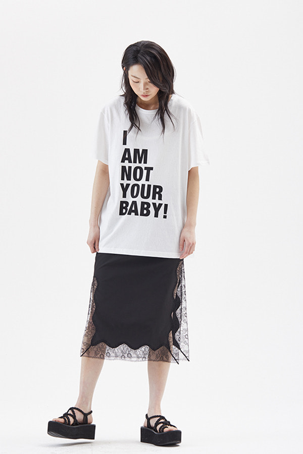 [19SS] &#039;I AM NOT YOUR BABY&#039; PRINTED T-SHIRT (JSST201)