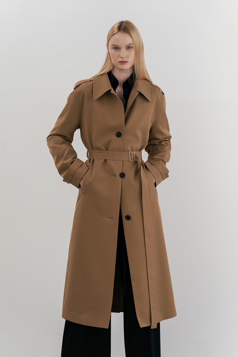 [21FW] Beige Wool Belted Coat (JUJC101)