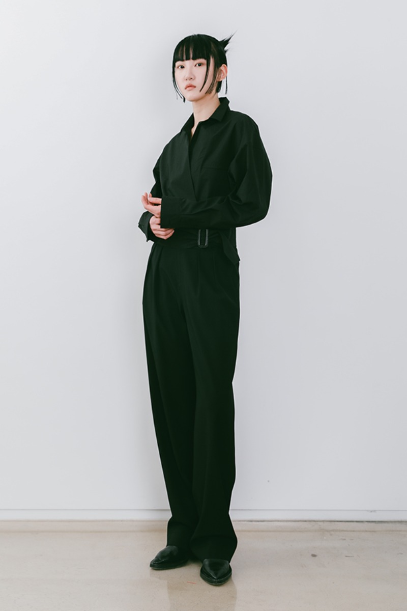 [22SS] Black Two Tuck Trousers (Last Piece)