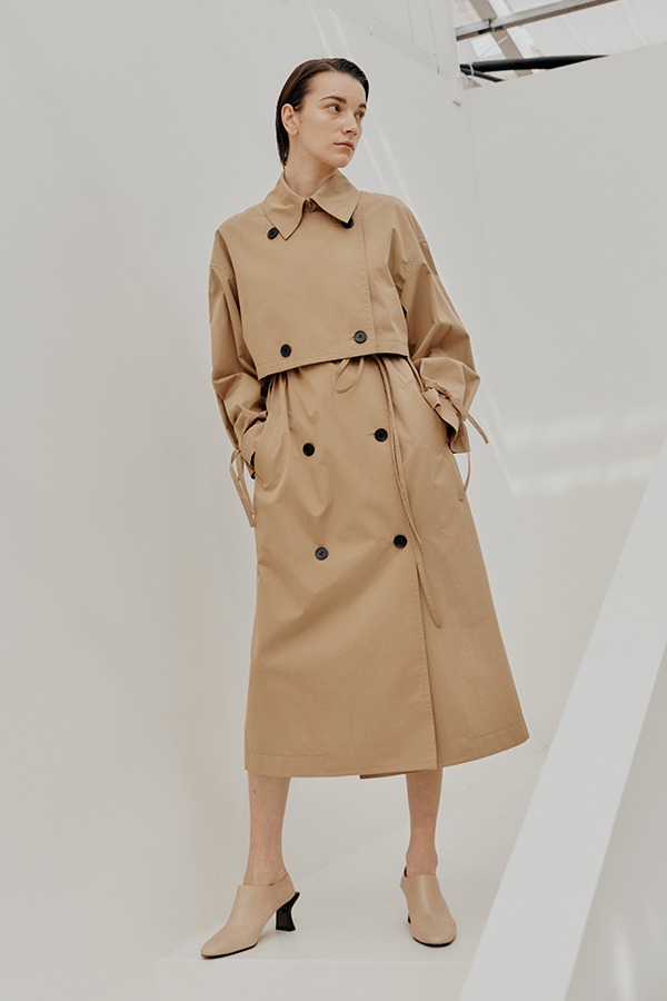 [21SS] Beige Layered Trench Coat (JUSC201)