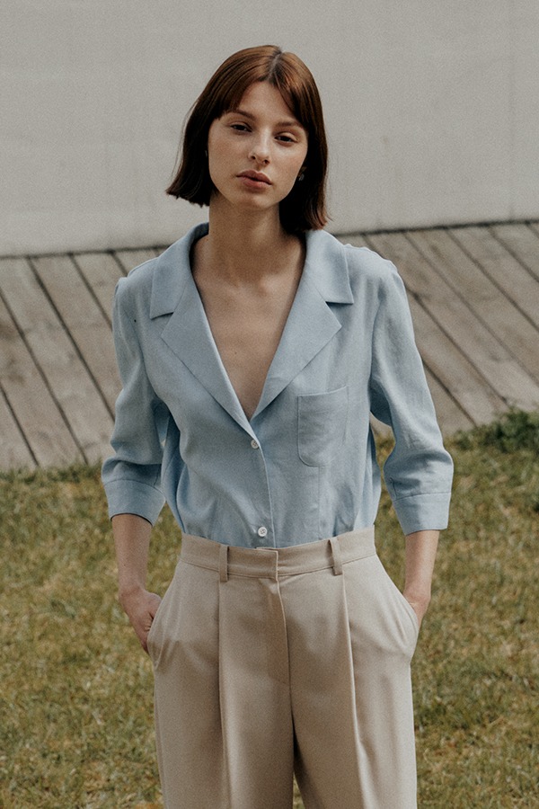 [21SS] Linen Short Sleeve Shirt (JUSB306-50)