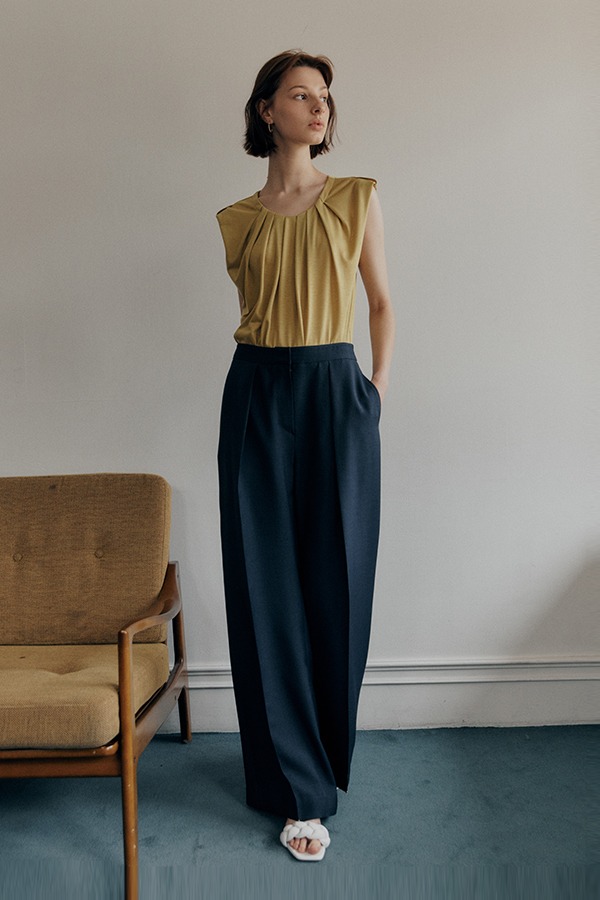[21SS] Pleated Wide-Leg Trousers (JUSS210-50)
