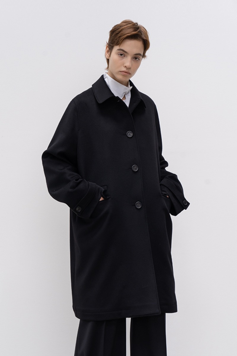 [21FW] Black Single-Breasted Coat (JUJC105)