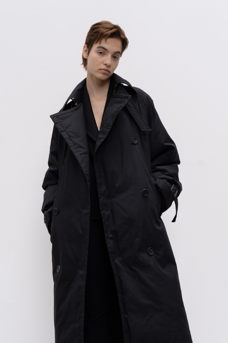 (22FW)Double Breasted Goose Down Trench Coat (JVJC201-15)